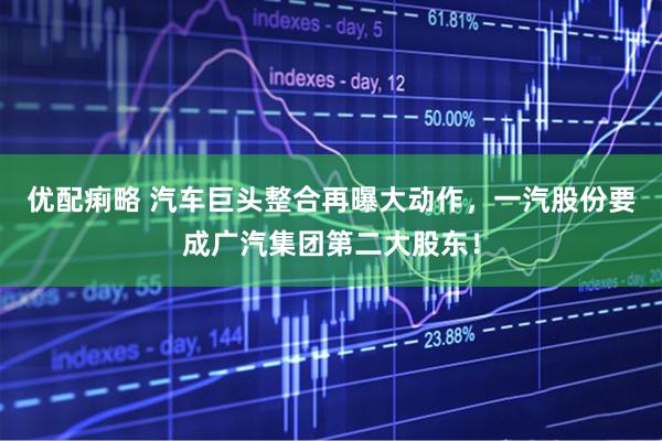 优配痢略 汽车巨头整合再曝大动作,一汽股份要成广汽集团第二大股东!