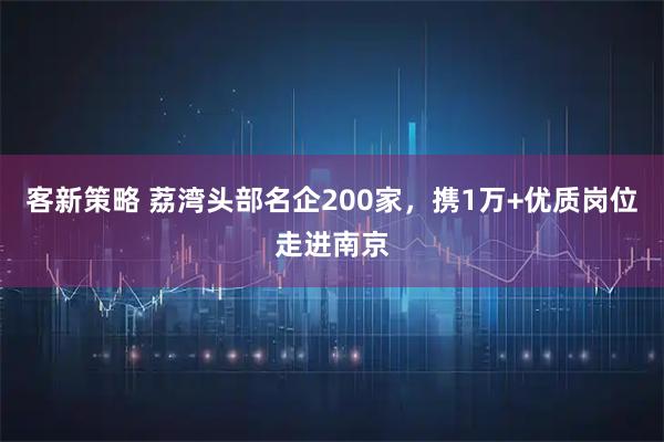 客新策略 荔湾头部名企200家，携1万+优质岗位走进南京